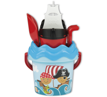 Androni, Zabawki do piasku dla chłopców, Zestaw Pirata 9, zabawki na plażę, 5 elementów, wyprodukowane we Włoszech