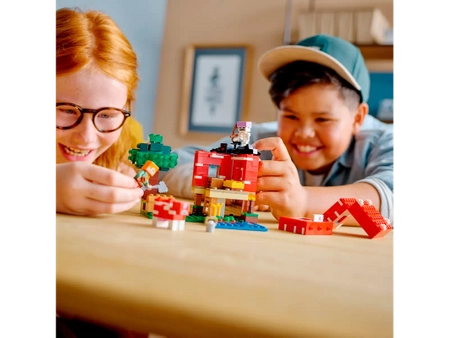 Klocki Lego MINECRAFT 21179 Dom w grzybie, 272 elementy, oryginalne klocki, zestaw dla fanów gry i nie tylko, wiek 8+