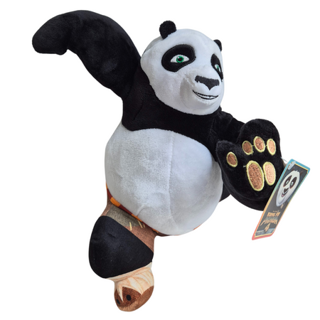 Kung Fu Panda 4, maskotka pluszowa PO w pozycji do walki, 29 cm, oryginalna, pomysł na prezent, miły plusz, dla dzieci w każdym wieku