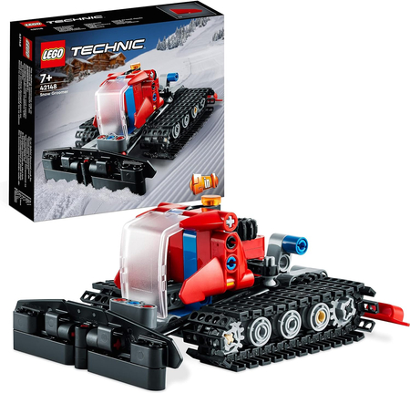 Klocki Lego 42148 Technic Ratrak, 178 el., Model z klocków 2-w-1: ratrak lub skuter śnieżny, dla dzieci od 7 lat, pomysł na prezent urodzinowy