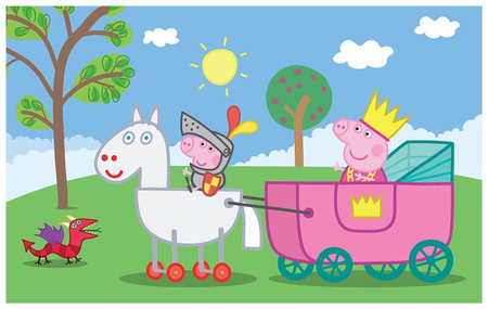 Świnka Peppa - Puzle ramkowe - Księżniczka - 15 el.