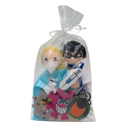 MU Brno, Pacynki edukacyjne, Zabawa w lekarza, Higiena, 5 sztuk