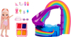 Rainbow High Littles, Laleczka Blush z basenem i zjeżdżalnią, zestaw do zabawy