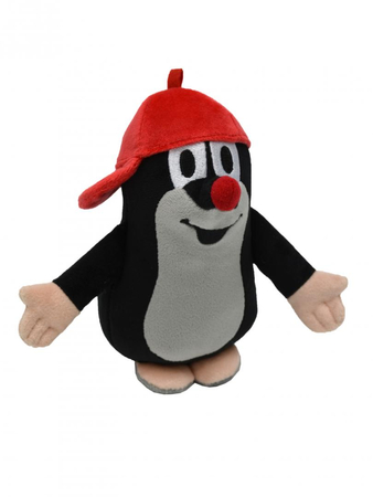 MU Brno, Krecik, Maskotka pluszowa z czerwoną czapeczką z daszkiem, 16 cm