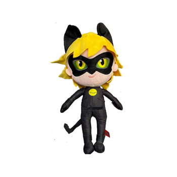 Miraculum Biedronka i Czarny Kot, oryginalna maskotka pluszowa Czarny Kot Adrien, 45 cm, od renomowanego producenta, na licencji, wiek dziecka 0+, idealny pomysł na prezent