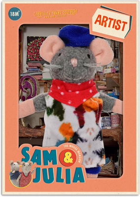 Mysi Domek, maskotka myszka Artysta 12 cm, oryginalna zabawka z Mysiego Domku, wiek dziecka 3+