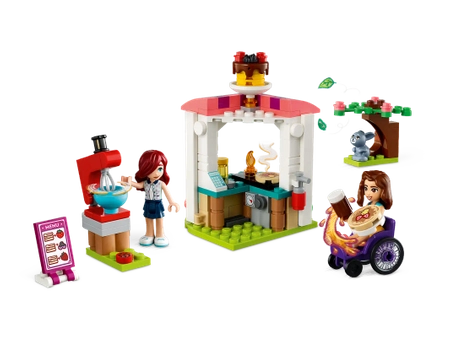 Klocki Lego Friends 41753 Naleśnikarnia, 157 elementów, figurki Luna i Paisley, Zabawa w robienie naleśników dla dzieci w wieku od sześciu lat