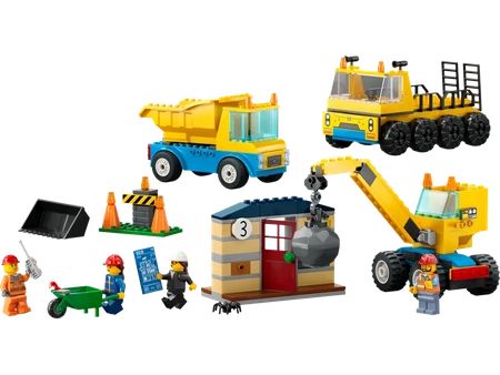 Klocki Lego City 60391 Ciężarówki i dźwig z kulą, 235 elementów, dla dzieci 4+, oryginalne, idealne jako prezent