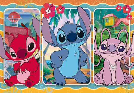 Disney Stitch, puzzle dla dzieci 24 Maxi, duży obrazek 62 x 42 cm, 24 el., wiek dziecka 3+