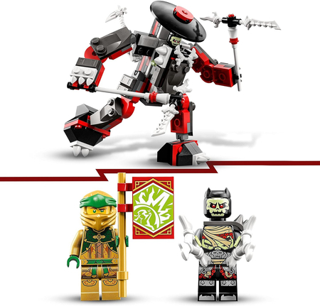 Klocki Lego Ninjago 71781 Starcie Lloyda z Mechem EVO, 223 elementy, 2 Mechy i 2 figurki w tym złoty Lloyd, oryginalne klocki lego, szybka wysyłka, zabawka dla dzieci w wieku 6+