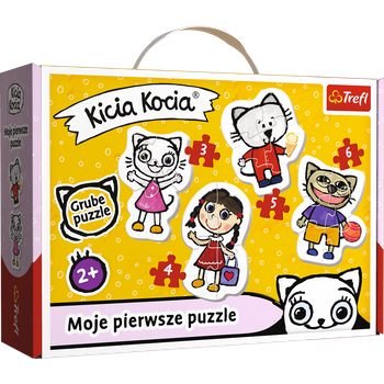 Trefl, Kicia Kocia, Moje pierwsze puzzle, baby 4w1, od 3 do 6 el., wiek dziecka 2+