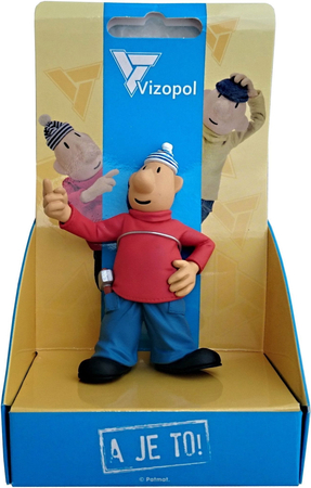 Sąsiedzi Pat i Mat, Figurka Mat, 8 cm, oryginalna z bajki, zapakowana w pudełeczko, wiek dziecka 3+