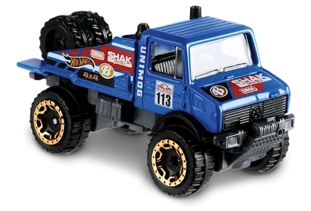Hot Wheels, Autko resorak samochodzik terenowy Mercedes Benz Unimog 1300, seria HW Hot Trucks