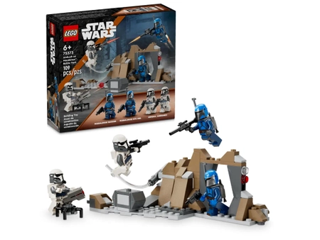 Klocki Lego Star Wars: The Mandalorian 75373 Zasadzka na Mandalorze, 109 elementów, 4 figurki, oryginalne klocki, wiek dziecka 6+