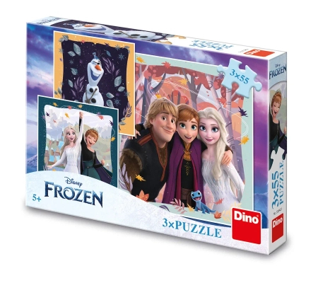 Dino Toys, Kraina lodu, Puzzle Radosny dzień 3 x 55 el.