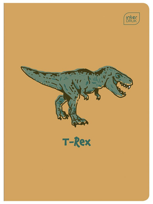 Zeszyt w miękkiej okładce, 32 kartki, kratka, Dinozaury 4
