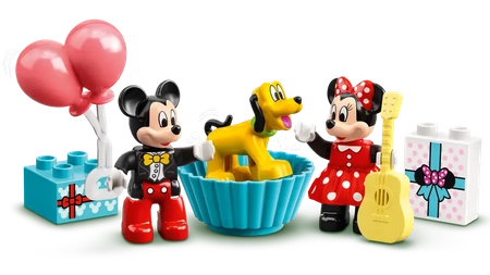 Klocki Lego Duplo 10941 Urodzinowy pociąg myszek Miki i Minnie, seria Disney, 22 elementy, idealny prezent dla dzieci 2+