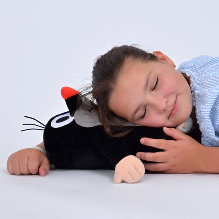 MU Brno, Krecik, Maskotka pluszowa bardzo miękka może służyć jako mini poduszka pluszowa, 35 cm, oryginalny pluszak na licencji Zdenka Milera