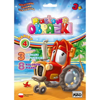 Zestaw kreatywny dla dzieci Piaskowe obrazki: Pakiet 4 Traktor