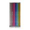 Metaliczne kredki ołówkowe, trójkątne, 10 sztuk, Kidea 