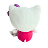 Hello Kitty, Maskotka pluszowa Kitty w różowym ubranku i z fioletową wstążką, 25 cm, wysokiej jakości plusz, bardzo mila w dotyku, oryginalna