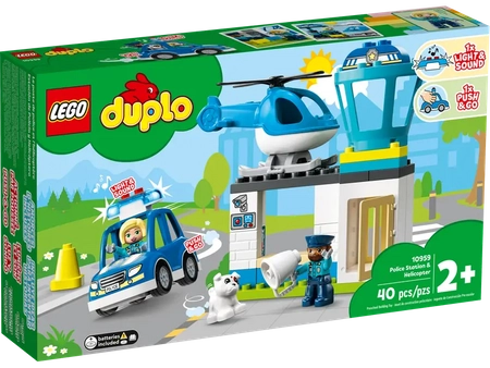 Klocki Lego Duplo 10959 Posterunek policji i helikopter, 40 elementów, oryginalne, dla dzieci 2+