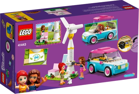 Klocki Lego Friends 41443 Samochód elektryczny Olivii, 183 elementy, 2 mini figurki, samochód do zbudowania, super klocki, oryginalne, idealny prezent dla dziewczynki, wiek dziecka 6 lat+