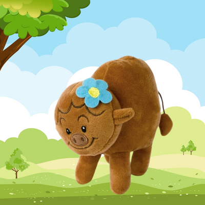 Żubr Pompik, maskotka pluszowa Polinka, 14 cm, polska bajka, miły plusz