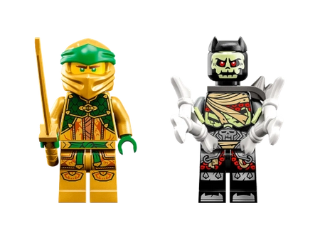 Klocki Lego Ninjago 71781 Starcie Lloyda z Mechem EVO, 223 elementy, 2 Mechy i 2 figurki w tym złoty Lloyd, oryginalne klocki lego, szybka wysyłka, zabawka dla dzieci w wieku 6+