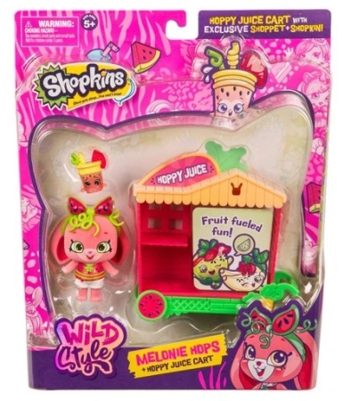 Shopkins - Wild Style - figurka Melonie Hops i wózek