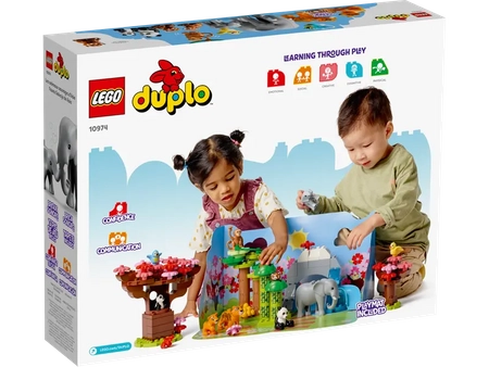 Klocki Lego Duplo 10974 Dzikie zwierzęta Azji, 117 elementów, bezpieczne klocki dla dzieci 2+