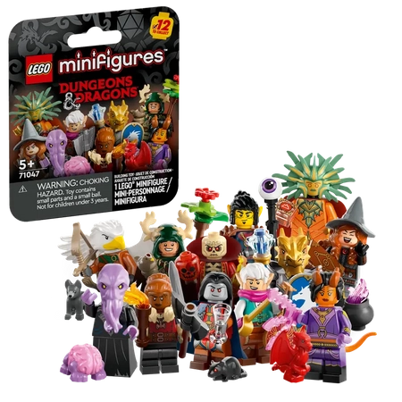 Klocki Lego 71047 Minifigures Dungeon and Dragons seria 27, minifigurki kolekcjonerskie, 12 postaci do zebrania, Aarakocra Ranger, oryginalne Lego dla dzieci 5+