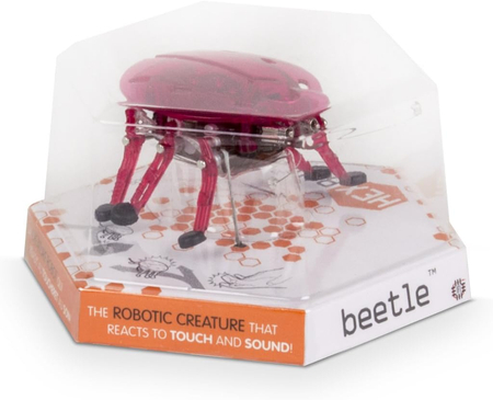 Hexbug Beetle mikro robot Chrząszcz, wersja kolorystyczna: czerwony, samodzielnie chodzi, reaguje na dotyk, zabawka na baterie, wiek dziecka 8+