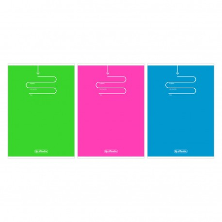 Herlitz, Zeszyt w linie, format A5, 60 kartek, Niebieska okładka, seria Color Blocking, gramatura 70g