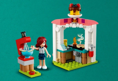 Klocki Lego Friends 41753 Naleśnikarnia, 157 elementów, figurki Luna i Paisley, Zabawa w robienie naleśników dla dzieci w wieku od sześciu lat