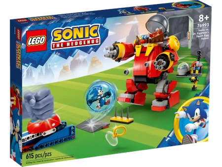 Klocki Lego Sonic the Hedgehog 76993 Sonic kontra dr Eggman i robot Death Egg, 615 elementów, oryginalne klocki dla fanów gry i filmu, wiek dziecka 8+