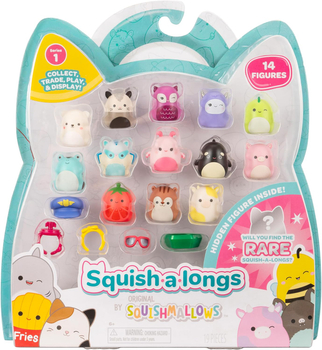 Squishmallows, Mini figurki 14 szt. i akcesoria, seria 1, Squish a longs