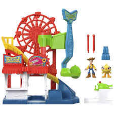 Toy Story 4 Wesołe miasteczko i 2 figurki Fisher Price