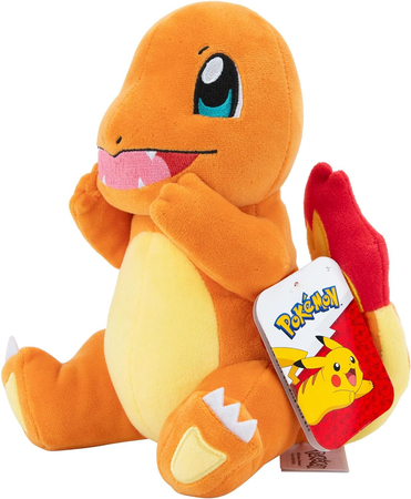 Pokemon, Maskotka pluszowa pomarańczowy Charmander, 20 cm, licencyjny, oryginalny pluszak, miły materiał, dla fanów, wiek dziecka 2 lata+
