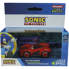 Sonic The Hedgehog Carrera, autko czerwone, czerwono czarny Sonic, mechanizm pull-back, w skali 1:43, dla dzieci 3+