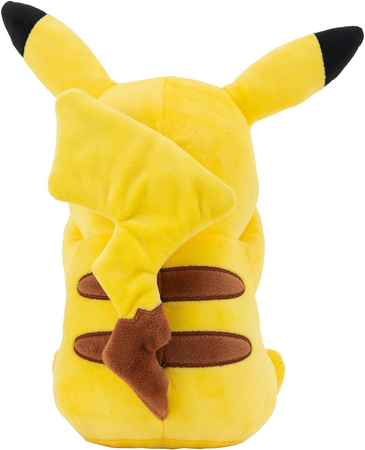 Pokemon, Maskotka pluszowa żółty Pikachu, 19/25 cm, główny bohater z bajki, oryginalna zabawka, solidny pluszak, bardzo miły w dotyku, producent Jazwares, wiek dziecka 2+