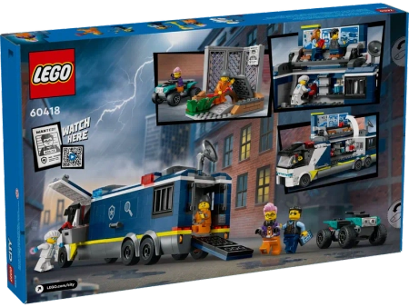 Klocki Lego City 60418 Policyjna ciężarówka z laboratorium kryminalnym, 674 elementy, oryginalne klocki, doskonałe na prezent dla chłopca 7+