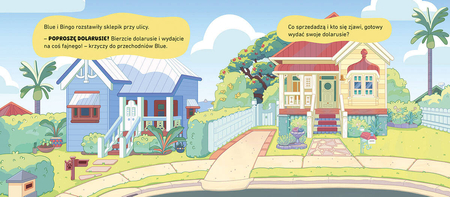 Pobawmy się na dworze! Bluey – książka z magnesami, kreatywna zabawa dla dzieci 