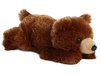 Aurora World, Maskotki pluszowa leżący Miś Grizzly, dł. 23 cm, seria Mini Flopsie, milutki i puszysty, idealny do przytulania