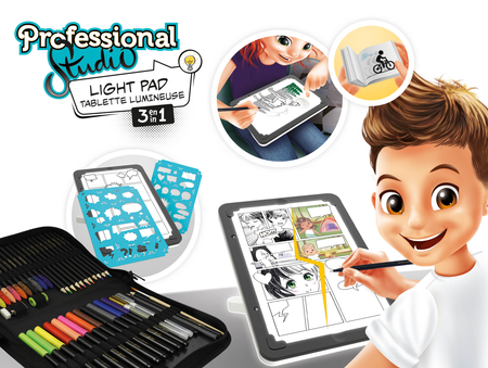 Buki France, Professional Studio, zabawka kreatywna, Podświetlany pad do rysowania 3-w-1, 5432 