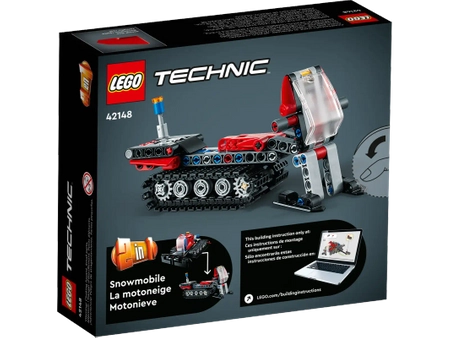 Klocki Lego 42148 Technic Ratrak, 178 el., Model z klocków 2-w-1: ratrak lub skuter śnieżny, dla dzieci od 7 lat, pomysł na prezent urodzinowy