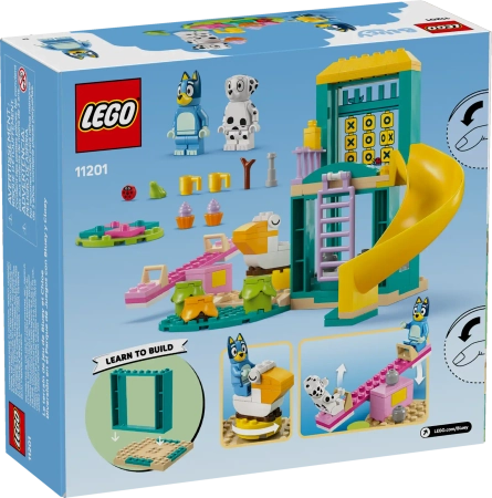 Klocki Lego Bluey 11201 Blue i Łatka na placu zabaw, 104 elementy, wiek dziecka 4+