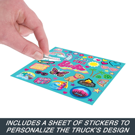 Barbie, Hot Wheels RC, Zdalnie sterowany samochód Barbie, mieści 2 lalki, zasięg do 30 metrów