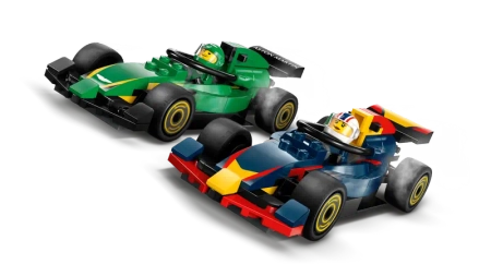 Klocki Lego City 60445 F1® Ciężarówka z bolidami RB20 i AMR24 F1®, 1086 elementów, oryginalne klocki, idealny prezent dla fana motoryzacji