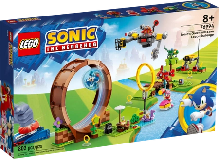 Klocki Lego Sonic the Hedgehog 76994 Wyzwanie z pętlą w Green Hill, 802 elementy, oryginalne klocki dla fanów gry i filmu, wiek dziecka 8+